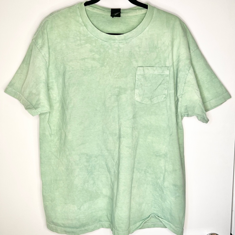 Hanes Vintage-Inspired Sage Green Tie-Dye T-Shirt - Unisex - Size XL